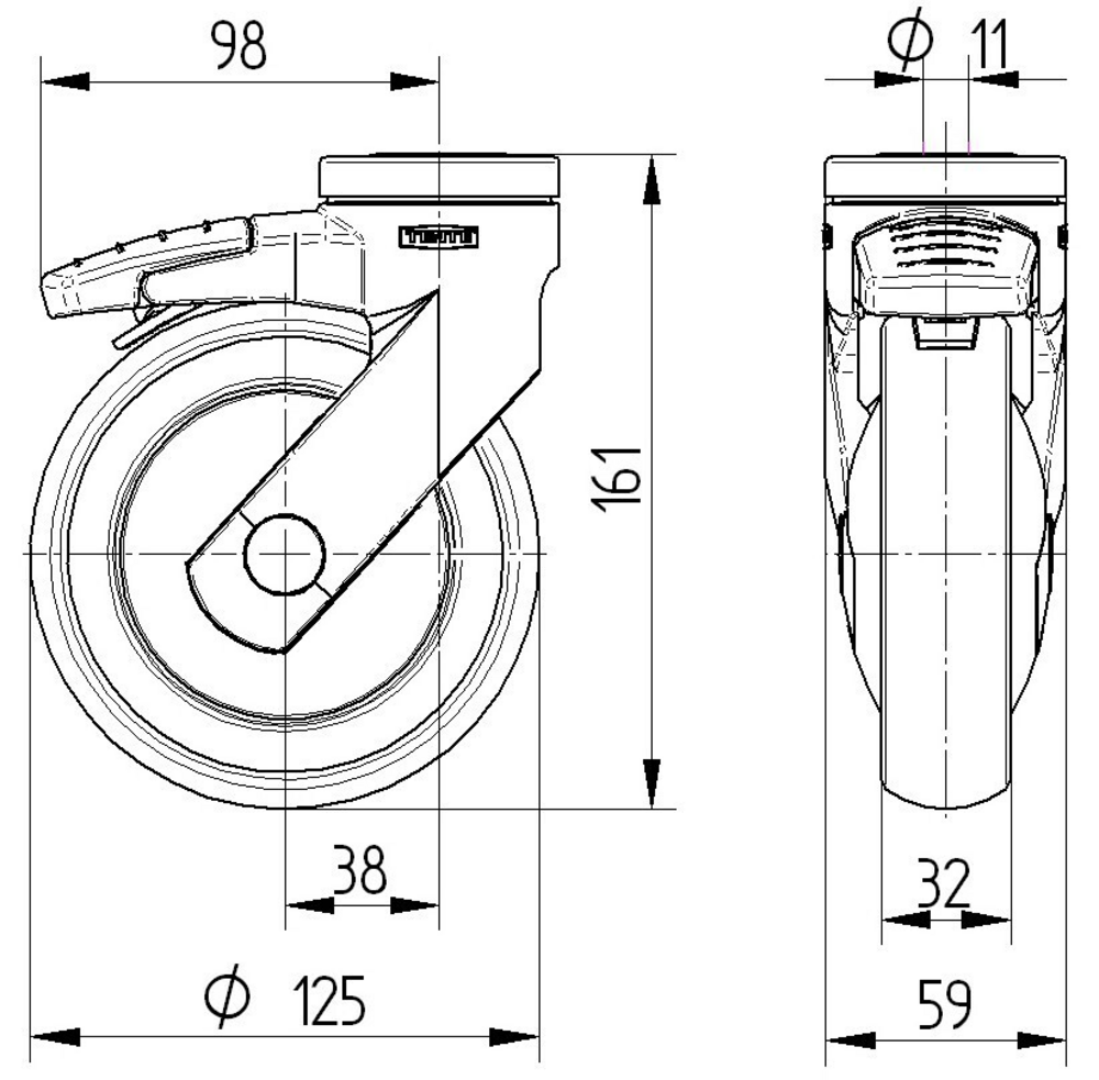 125x30 Levina keskiöreiällä Tente - Image 3