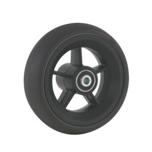 5" 125x40-08/45 svart hjul - svart drivring