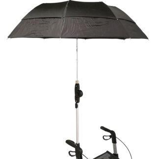 Sateenvarjo sateenvarjopidikkeellä Leopard-, Gepard-, Lion-, Buffalo- ja Panda Comfort -rollaattoreihin